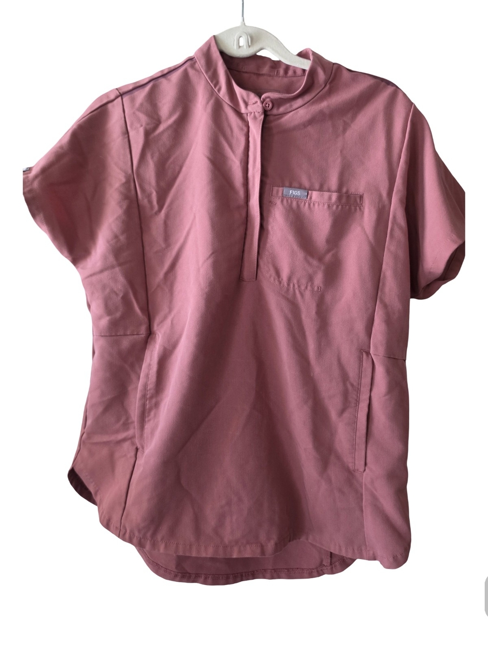 FIGS Kids Short-Sleeve Medical Top in Dusty Rose